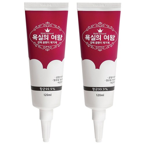 욕실의 여왕 곰팡이 제거젤, 120ml, 2개