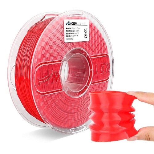AMOLEN Rapid PETG 투명 3D 프린터 필라멘트 1.75mm +/-0.02mm Transcucent petg 500mm/s 고속 강한 인성 핑크 1KG/2.2파운드