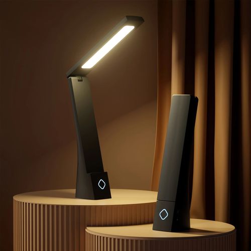 KBKXOZ 접이식 LED 스탠드 공부등/책읽기 등, 블랙