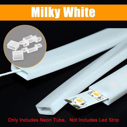 정원등2835 5050 1210 LED 실리콘 튜브 유연한 보호 커버 투명/유백색/검정색 8-12mm Led 라이트 스트립 방