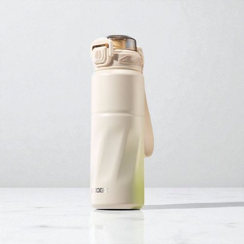 말랑이 보온보냉 텀블러 보온병 원터치 스테인리스 6겹구조 대용량 블랙, 1개, 820ml, DO 텀블러-크리미 아이보리