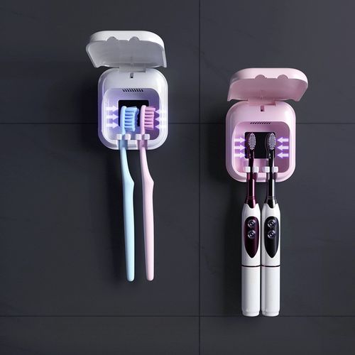UV 히팅 벽걸이형 전동칫솔살균기 면도기걸이 포함 다기능 거치대