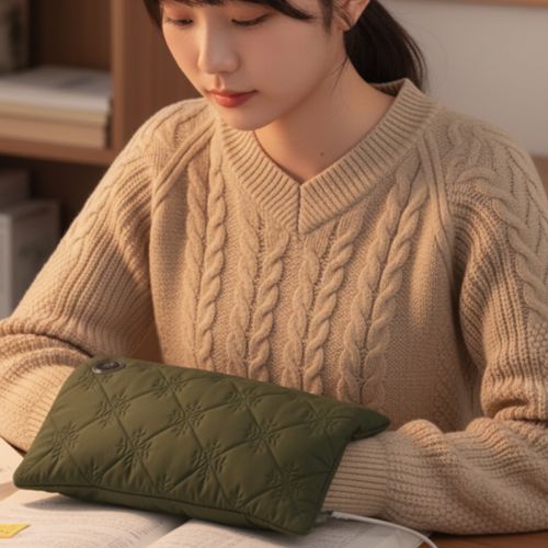 리즈엠 충전식 배온열찜질 손주머니 무선 충전기 5000mAh, 그린