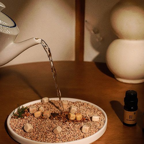 온다숲 국내산 반영구 자연기화식 천연가습기 정화석1kg+편백큐브50g