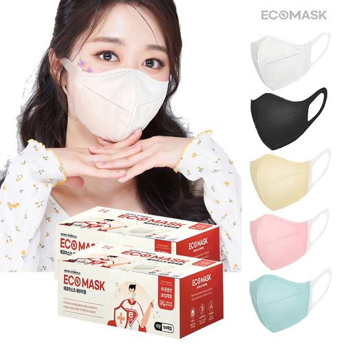 맘스럽 세부리형 국산 패션 일회용 마스크 대형 100매/50매 3S원단 5종컬러 MB필터 귀편한마스크