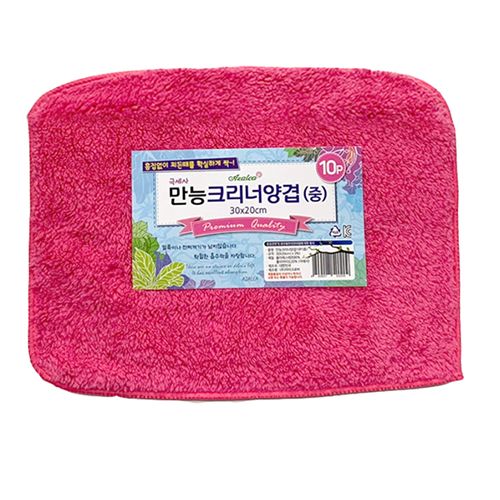 아젤리아 극세사 만능크리너 양겹 손걸레 중 30 x 20 cm
