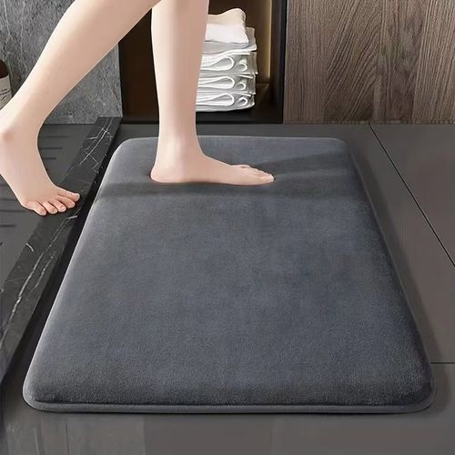 두꺼운 코랄 벨벳 솔리드 컬러 바닥 매트, 욕실 거실 출입구 방수 미끄럼 방지 침실 발 매트 카펫