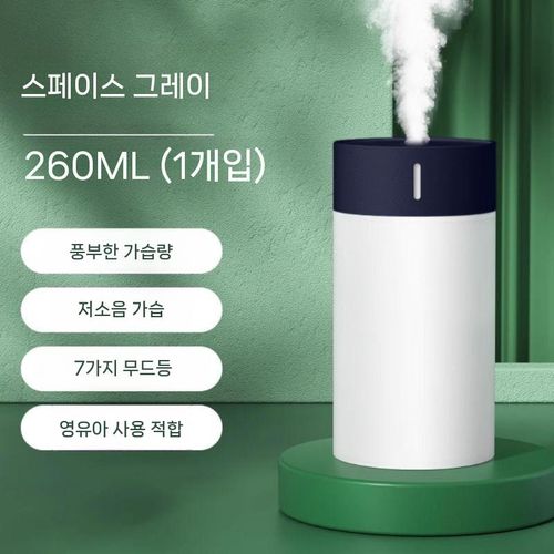 USB 미니 가습기 휴대용 사무실 탁상용 무드등 소형 미스트 충전식