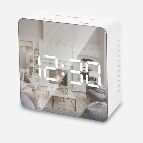 LED 무소음 알람 디지털 미러 탁상시계