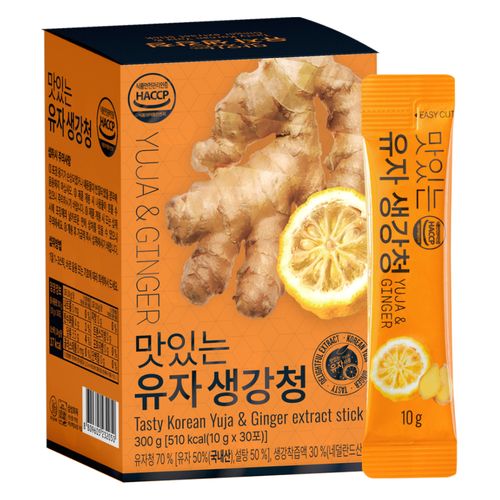 유기농마루 정품 맛있는 유자 생강청 30p, 300g, 1개