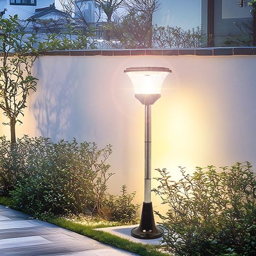 다경이즈 태양광 정원등 led 야외등 태양열 조명 팔각등, 말뚝받침대형(전구색LED)