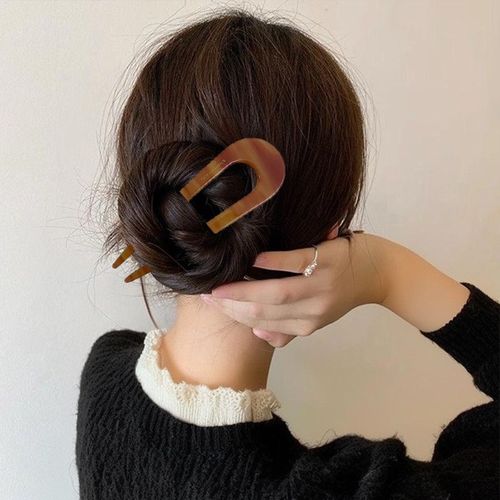 글렌 U자 핀 올림머리 비녀핀 헤어 머리핀 한복 뒤꽂이