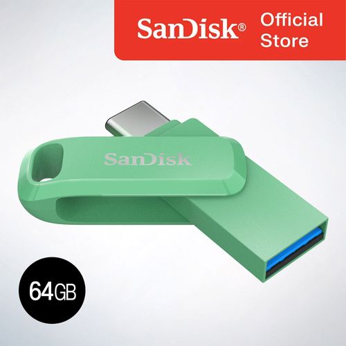 샌디스크코리아 공식인증정품 USB 메모리 Ultra Dual Go 울트라 듀얼 고 Type-C OTG SDDDC3 64GB 압생트그린, 64GB, 1개