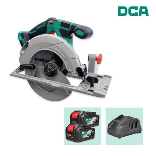 DCA(디씨에이) ADMY165FK 20V 5.0Ah x2팩/급속충전기 충전원형톱 165mm 6.5인치/CCS66동급/베벨