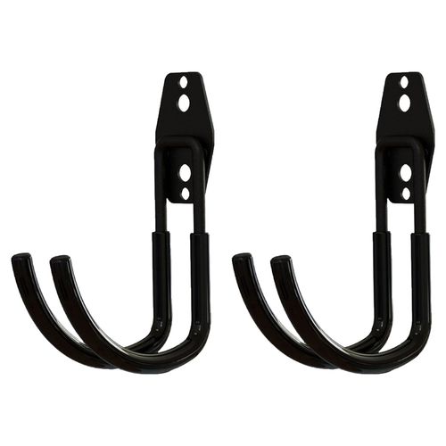 몰투데이 공간절약 벽 공구 후크 걸이대 중(40 x 145 x 104 mm), 05 블랙, 2개
