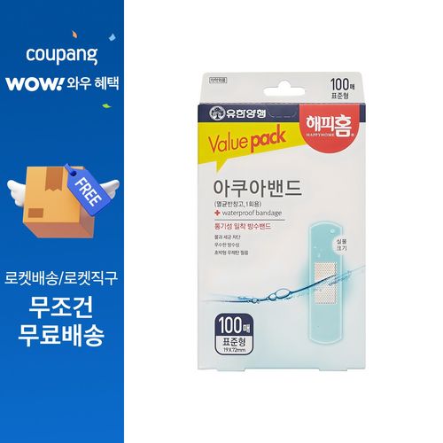 해피홈 아쿠아밴드 표준형, 19 x 72 mm, 100개입, 1개