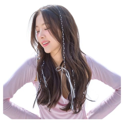베이비 브레이드 헤어 피스 블레이드 땋은머리 가발 브릿지 투톤 똑딱이 컬러, WG1#골든백금발