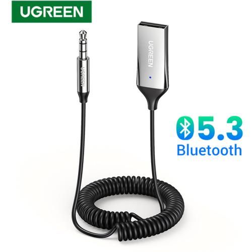 UGREEN 블루투스 오디오 리시버 자동차 어댑터 USB 무선 3.5mm 잭 마이크 핸즈프리 블루투스 5.3 자동차 액세서리