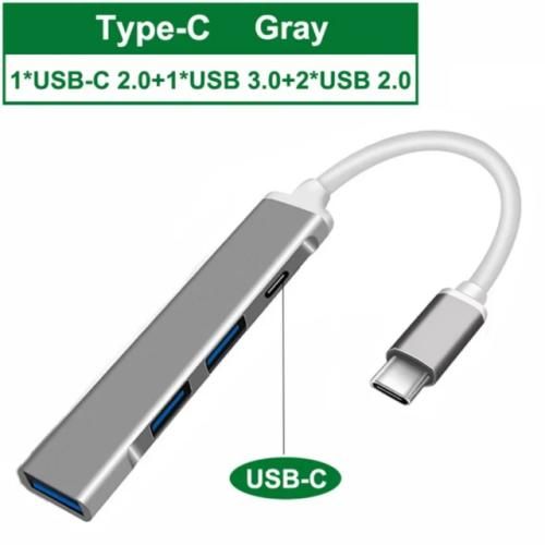 레노버 맥북 프로용 멀티 스플리터 어댑터 고속 USB 3.0 허브 4 포트 USB 3.0 OTG 4 인 1