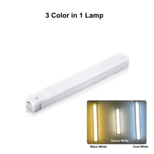 AITHEA LED 모션 센서 라이트 무선 USB 충전식 야간 조명 캐비닛 옷장 계단용 휴대용 유도 램프