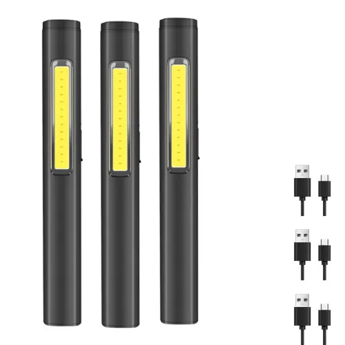 미니 LED 키체인 손전등, 휴대용 펜 램프, 클립 자석 XPE + COB 라이트, C타입 충전식 토치, 캠핑 랜턴, 30
