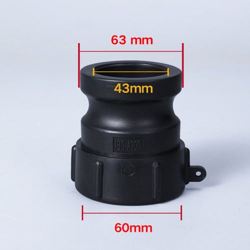 1PCS 두꺼운 IBC A200 폴리프로필렌 그루브 피팅 NPT 어댑터
