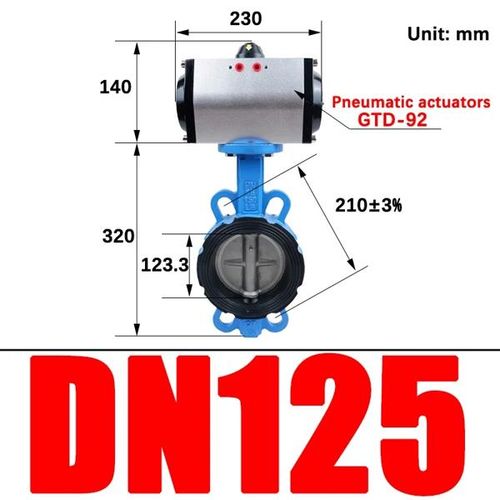 80 밸브 16 10 구형 50 304 공압 300 버터 웨이퍼 차단 65 유형 스테인레스 LNK 스틸 DN40 D671X 빠른 100