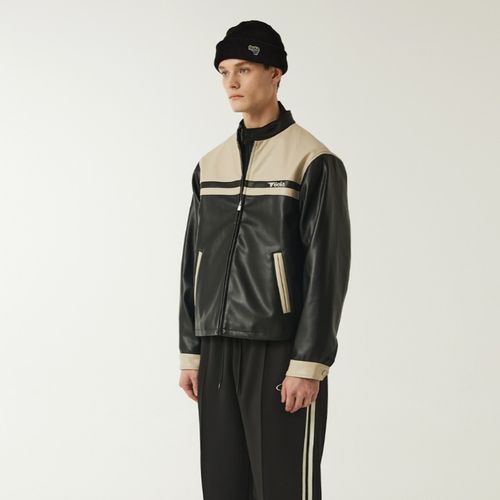 골라 남녀공용 LEATHER BIKER JACKET WGLA6RJJPZ09