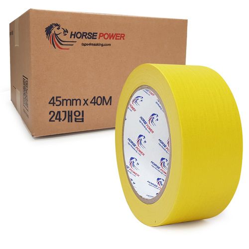 홀스파워 SBT04 자동차 도장 도색 종이마스킹테이프 노랑 45mm x 40M, 24개