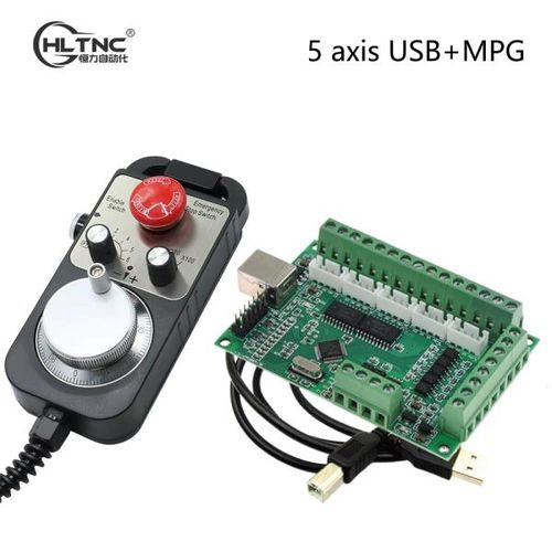 MACH3 USB 5축 100KHz CNC 모션 컨트롤러 카드 브레이크아웃 보드(6축 고품질 산업용 MPG 핸드휠 포함)
