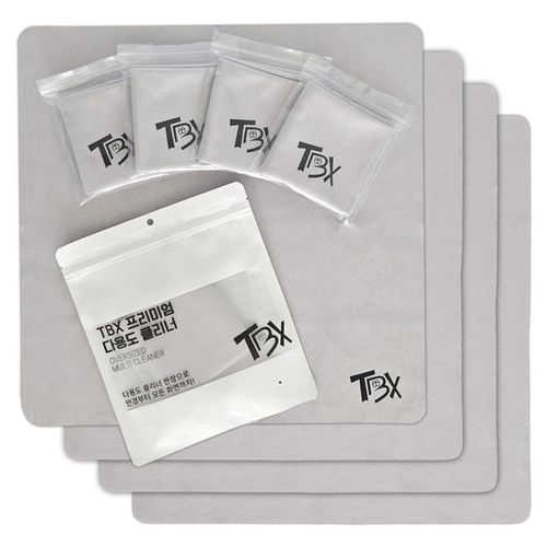 TBX 프리미엄 초극세사 특대형 안경닦이 40x40 (4p) 노트북 모니터 스마트폰 빅사이즈 다용도 클리너