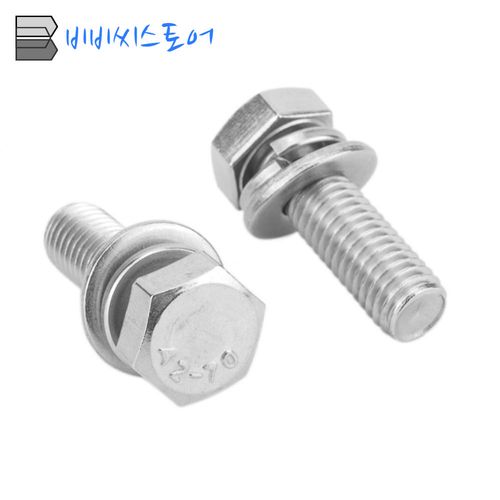 스텐육각볼트세트 M20 너트와샤 서비스, 4개, 65mm, M20