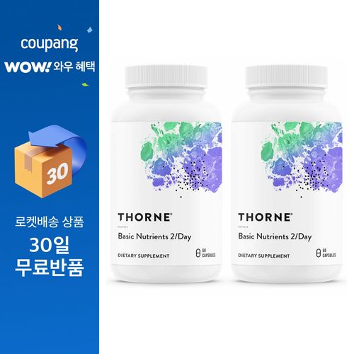 쏜리서치 베이직 뉴트리언트 투퍼데이 소프트젤 캡슐, 60정, 2개
