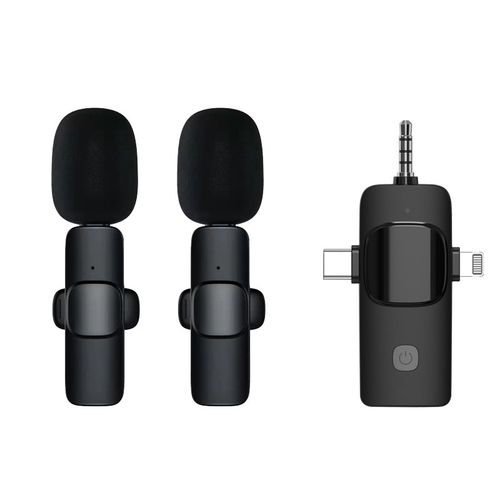 징하이 3in1 2.4G 노이즈캔슬링 무선 마이크 유튜브 촬영용 스마트폰