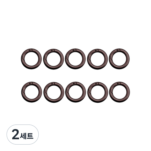 컬러오링 외경33mm 내경25mm 고리 오링 오픈형O링, 20개, 브라운