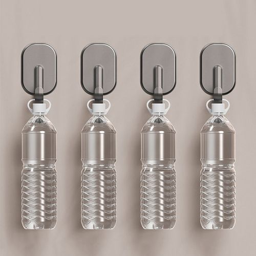 다용도 마그네틱 후크 냉장고 마그네틱 후크 구멍 없는 가정용 세탁기 문 뒤 후크, 블랙, 10개