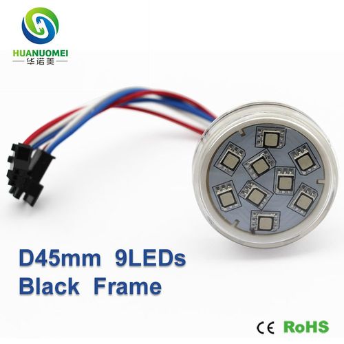 방수 스마트 SMD5050 45mm 9SMD LED 픽셀 모듈 빛 UCS1903 RGB 디지털 조명 풀 컬러 전구 놀이 (색상-DC12V input)