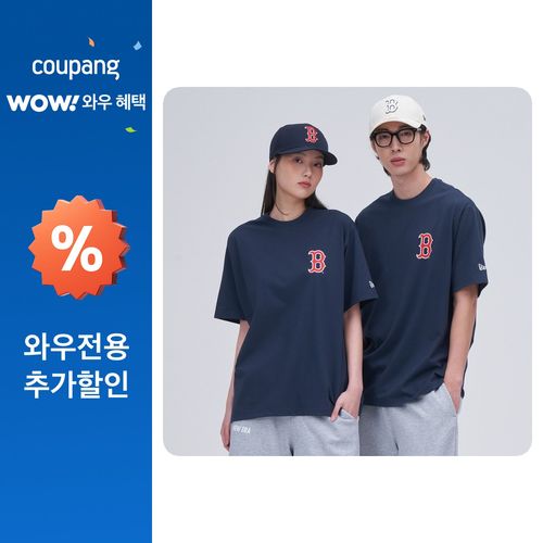 뉴에라 남녀공용 MLB 베이직 로고 보스턴 레드삭스 반팔 티셔츠 14721310