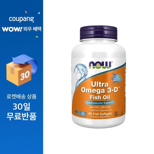 나우푸드 울트라 오메가3-D 600EPA 300DHA 소프트젤, 90정, 1개