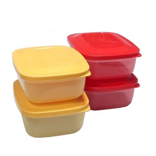 다용도 사각 밀폐용기 반찬통 정리용기 보관통 500ml 4p 냉장고 주방 수납 식자재 보관
