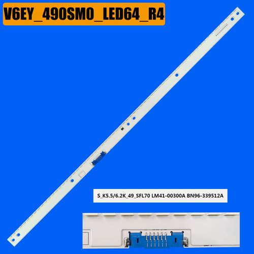삼성 UA49KC20SAJXXZ UA49K6800AJXXZ UE49K6370 UE49K6550 라이트 바 3V 597mm 64LED 용 LED 백라이트 스트립 100% 신규
