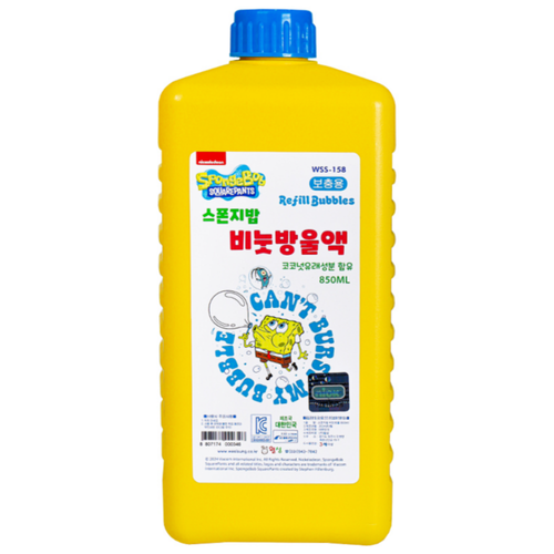 월성 스폰지밥 비눗방울 850ml, 1개, 혼합