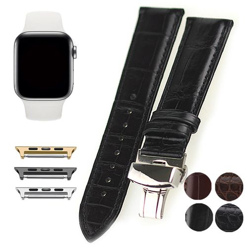 Apple 워치 시리즈7 41mm 호환 시계밴드 악어가죽 스트랩