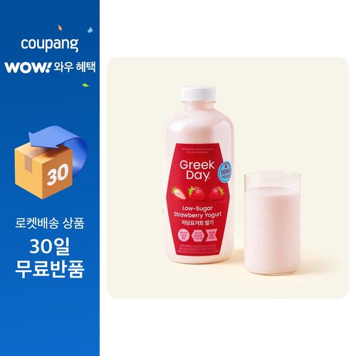 그릭데이 저당 요거트 딸기, 900g, 1개, 1개입