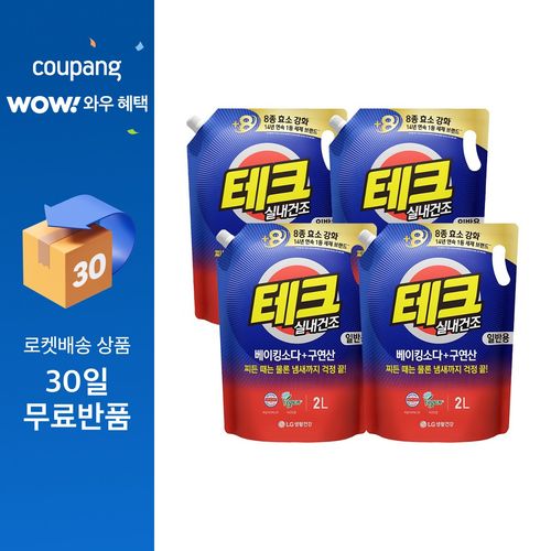 테크 베이킹소다 플러스 구연산 실내건조 액체세제 일반용 리필