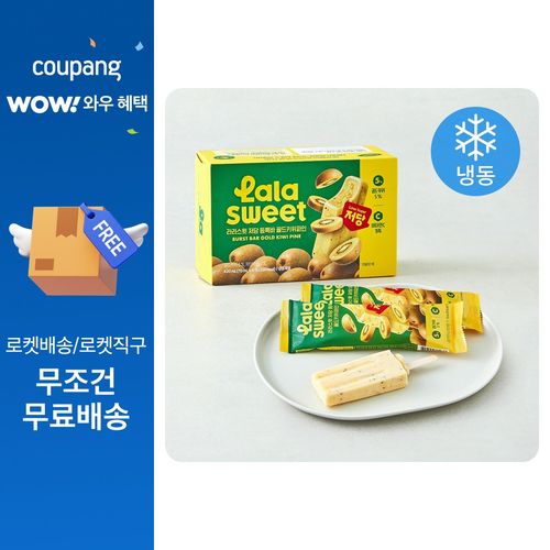 라라스윗 저당 골드키위파인 듬뿍바 아이스크림 (냉동), 1개, 6개입, 70ml