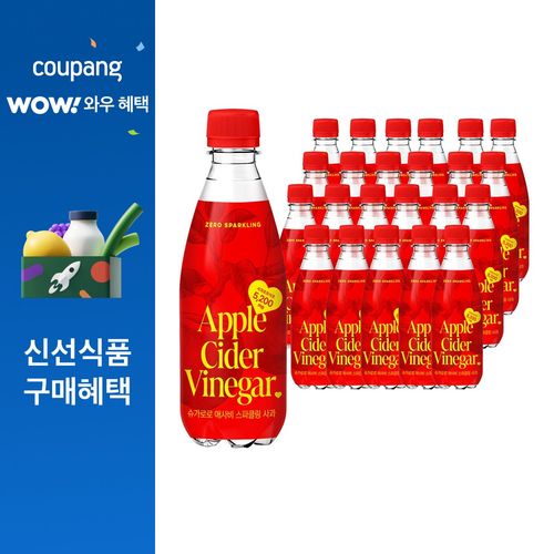 슈가로로 애사비 스파클링 사과, 350ml, 24개