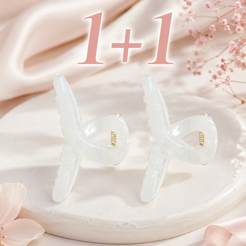 1+1 4.5cm 꼬임 리본 미니 집게핀 앞머리 4컬러