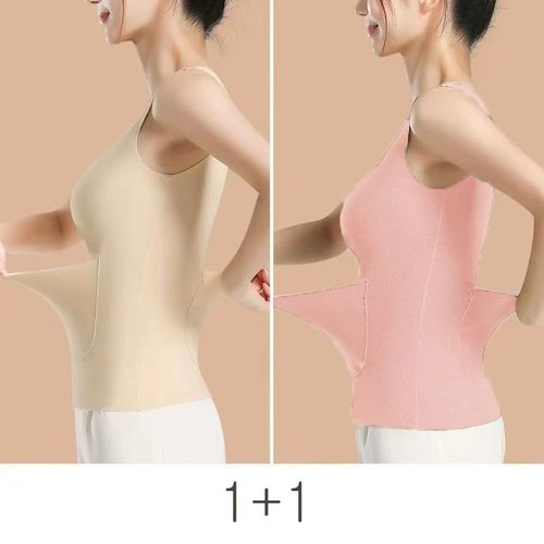 1+1 여성 기모 브라탑 나시 빅사이즈 주머니 포켓 보온 민소매티 발열 내의 여자 도톰 융기모나시 LCC