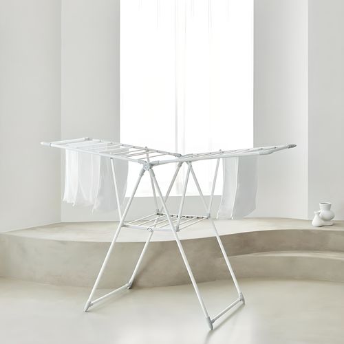 한샘 양날개 베이직 빨래건조대, 크림화이트 + 라이트그레이, 158 x 61.5 x 100 cm